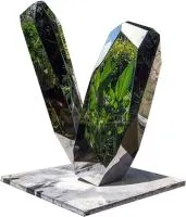 Камни полированная сталь арт-объект (517631) поставка  в Ростове-на-Дону