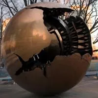 Шар пустотелый медь (198301) монтаж - сфера арт-объект ø 1000 мм. пустотелая  в Ростове-на-Дону