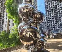 Скульптура из зеркальных шаров нержавеющая сталь (517531) поставка арт-объект  в Ростове-на-Дону