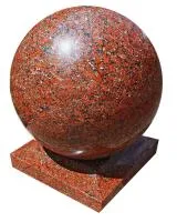 Декоративный шар из красного гранита (518208) производство - сфера арт-объект ø 500 мм. монолит массив  в Ростове-на-Дону