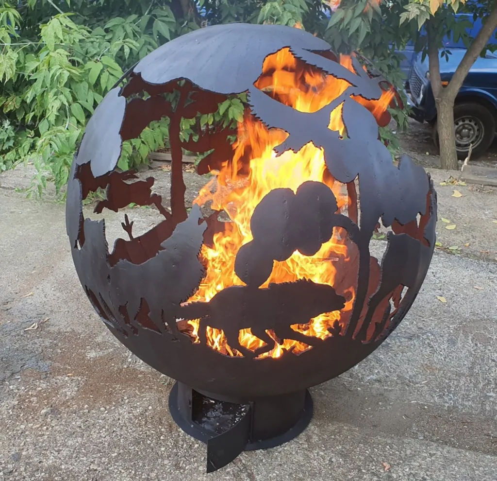 Стальная сфера - шар для разведения костра купить в Ростове-на-Дону Металлический шар для костра купить с доставкой в Ростов-на-Дону